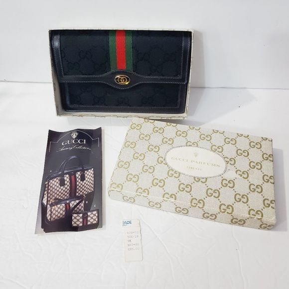 Gucci collectors Piece 80s authentic Vintage ophidia web black clutch - Picture 12 of 16